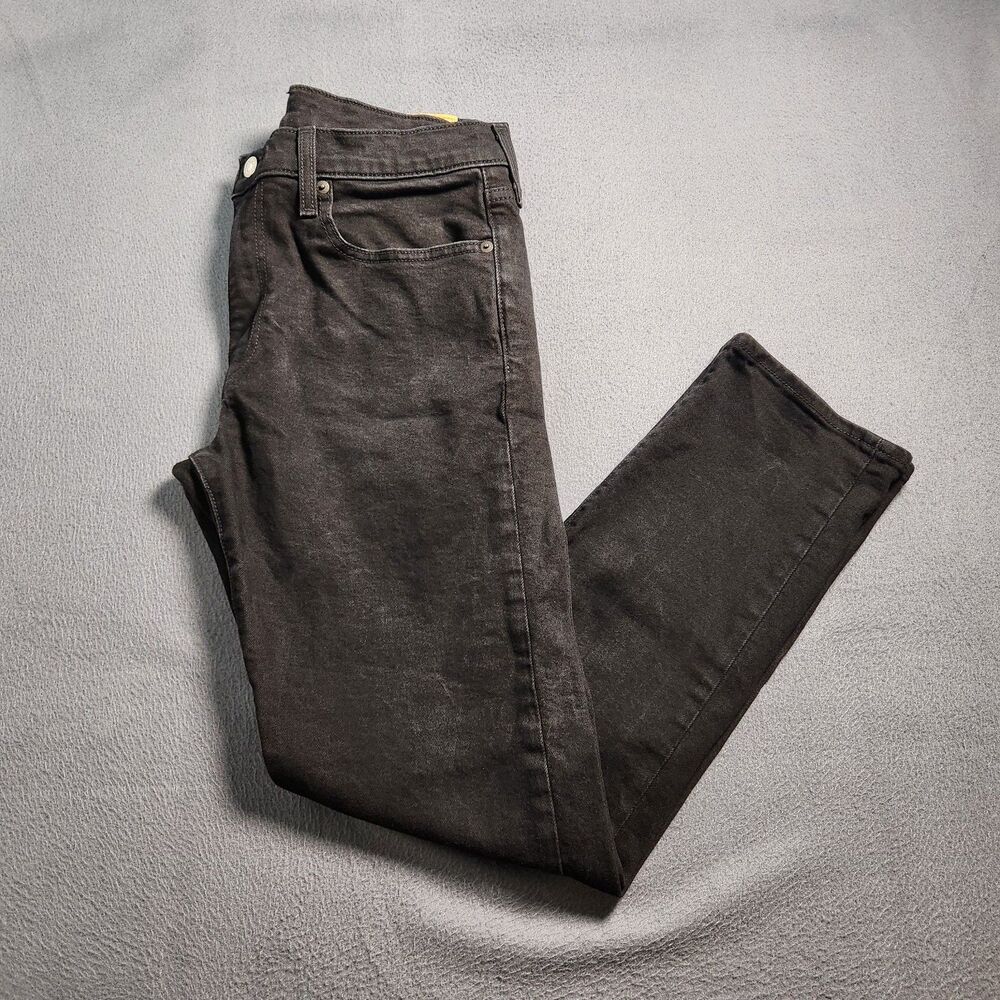 Levi's 502 Irregular Men 32X32 (31X29) Black Tapered Leg Jeans